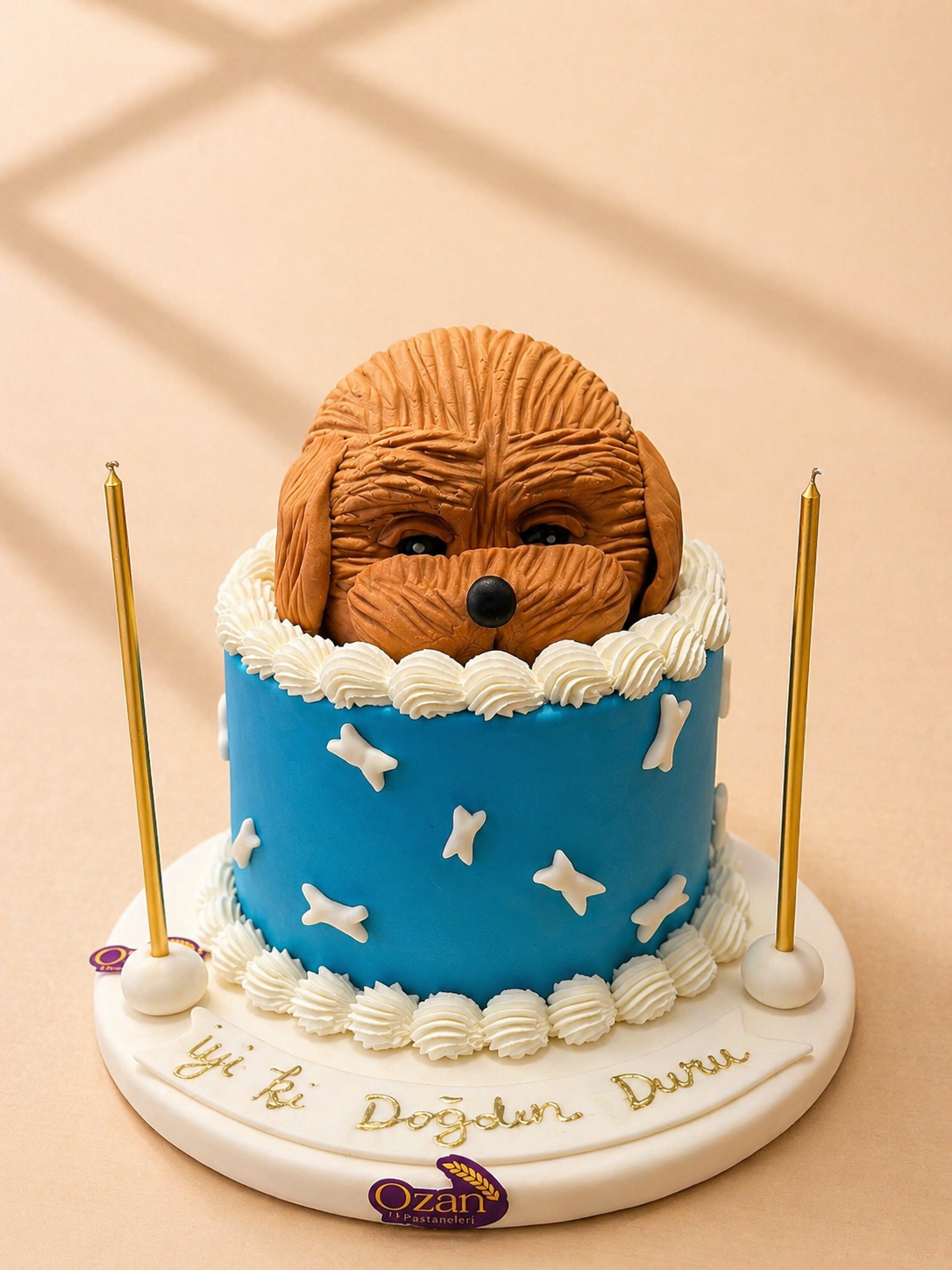 Köpek Temalı 3D Figür Pasta